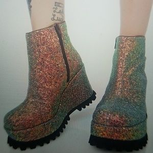 Glitter Renee Platform Boots